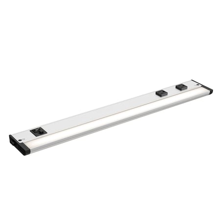 Maxim Lighting CounterMax 5K 24'' LED Under Cabinet w 3 Prong, Satin Nickel UCL-89865SN-3PO
